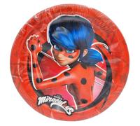 BeenSmile, LADYBUG 8 assiettes de 23 cm jetables pour fêtes d'anniversaire pour enfants, articles de décoration de fête à thème