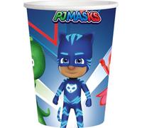 BeenSmile, Lot de 8 verres Pyjamasques pour enfants, décoration d'anniversaire pour enfants, articles pour fêtes et célébrations à thème, capacité 250 ml