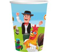 BeenSmile, Lunettes d'Anniversaire de la Ferme de Zenon, Verres pour Enfants, Décoration d'Anniversaire, Articles pour Fêtes et Célébrations, 8 Gobelets Jetables, 250 ML