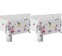 BeenSmile, Nappe Peppa Pig, Nappe de décoration d'anniversaire, Articles pour fêtes d'enfants, célébrations et Anniversaires, 1 pièce, 120 x 180 cm, (Lot de 2)