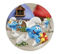 BeenSmile, PITUFOS 8 assiettes 18 cm, assiettes jetables pour fêtes d'anniversaire pour enfants, articles de décoration de fête à thème