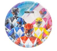 BeenSmile, Power Rangers 8 assiettes 18 cm, assiettes jetables pour fêtes d'anniversaire pour enfants, articles de décoration de fête à thème
