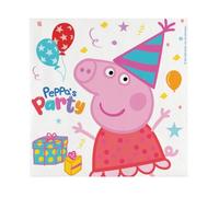 BeenSmile, Serviettes d'Anniversaire PEPPA PIG, Serviettes Jetables pour Fête d'Anniversaire d'Enfant, Fournitures de Décoration pour Soirées à Thème, 20 Serviettes 33 CM