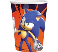 BeenSmile, Sonic Lot de 8 verres pour enfants Décoration d'anniversaire d'enfant 250 ml