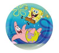 BeenSmile, SPONGEBOB 8 assiettes 18 cm, assiettes jetables pour fêtes d'anniversaire pour enfants, articles de décoration de fête à thème