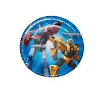 BeenSmile, TRANSFORMERS 8 assiettes 18 cm, assiettes jetables pour fêtes d'anniversaire pour enfants, articles de décoration de fête à thème