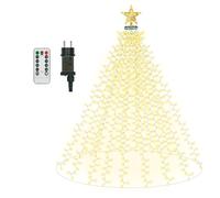 Beeoecm Guirlande Lumineuse Sapin de Noel, 400LED 16 x 2m Guirlande LED Sapin Décoration avec 8 Modes éTanche Minuterie MéMoire, Chaîne Lumineuse pour 1,5-2,8m Sapin (Lumière Chaude)