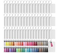 BEEOFICEPENG 200 Pcs Sublimation Espaces Vides Set Rectangle Transfert Espaces Vides Glands pour DIY