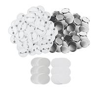 BEEOFICEPENG 300 Set 32 Mm/1,25 Pouces Bouton Bouton Vide Pièces pour Boutons Machine 58 Mm Bouton Pièces, Badge Circulaire Bouton Épinglettes