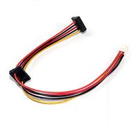 BEEOFICEPENG ATX Câble adaptateur pour carte mère 4 broches vers 2 ports SATA pour contrôleur IPC et contrôleur fiscal 18 AWG