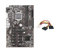 BEEOFICEPENG B250B Carte mère ETH minière+câble 4 broches vers LGA1151 DDR4 12X fente pour carte graphique MSATA SATA3.0 pour BTC Mining