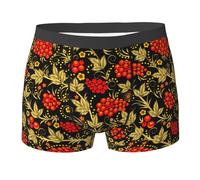 BEEOFICEPENG Canneberge Russe Traditionnelle,Boxer Briefs, caleçons pour Hommes Boxer Shorts Leg Boxer Briefs sous-vêtements Fantaisie drôles,XL