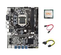 BEEOFICEPENG Carte mère B75 ETH Mining Adaptateur USB 8XPCIE + CPU + 15 broches une 6 broches + LGA1155 Carte mère B75