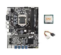 BEEOFICEPENG Carte mère B75 ETH Mining Adaptateur USB 8XPCIE + CPU + 4 broches IDE Un LGA1155 MSATA B75 Carte mère USB BTC