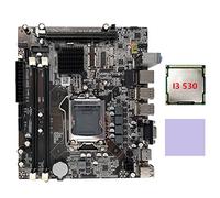 BEEOFICEPENG Carte mère H55 LGA1156 compatible avec processeur I3 530 I5 760 Series CPU DDR3 carte mère + processeur I3 530 + coussinet thermique