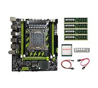 BEEOFICEPENG Carte mère X79G LGA2011 + processeur E5 2670 V2 + 4 x 4 Go de RAM DDR3 + câble SATA + câble de commutation + déflecteur M.2 NVME PCI-E X16 6XUSB2.0 SATA3.0