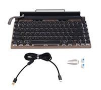 BEEOFICEPENG Clavier de machine à écrire sans fil Bluetooth USB mécanique Punk touches rétro pour ordinateur de bureau PC/ordinateur portable
