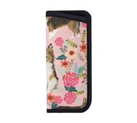 BEEOFICEPENG Étui à lunettes, manchon de lunettes anti-rayures, étui à lunettes portable, étui à lunettes de soleil,Sheltie Floral Berger Shetland Sheltie Dog Desig