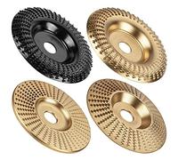 BEEOFICEPENG Jeu de disques à sculpter en bois pour meuleuse d'angle 4 pièces, pour sculpture sur bois, accessoires pour meuleuse d'angle, outils pour modéliser le bois