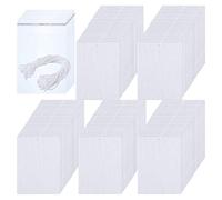 BEEOFICEPENG Lot de 150 désodorisants pour ambiances une sublimation feuilles en feutre rectangulaires parfumées corde et sacs de 200 pièces