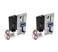 BEEOFICEPENG Lot de 2 mécanismes de sélection de pièces de monnaie électroniques programmables en plastique