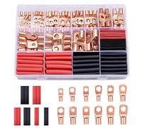 BEEOFICEPENG Lot de 240 cosses de de cuivre pour câbles de batterie, AWG 2, 4, 6, 8, 10/12, pour électrique