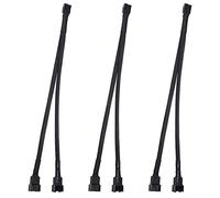 BEEOFICEPENG Lot de 3 câbles répartiteurs PWM 2 voies 4 broches Y 1 To2 pour carte mère PC ventilateur CPU