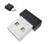 BEEOFICEPENG Souris USB Jiggler non détectable Souris Mover Automatique Ordinateur Mover Jiggler avec adaptateur USB-C Noir