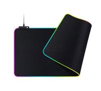BEEOFICEPENG Tapis de souris de jeu, tapis de souris RGB 31,5 x 11,8 pouces, avec base en caoutchouc, antidérapant, tapis de souris, clavier ordinateur, tapis de souris lumineux