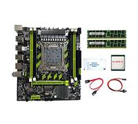 BEEOFICEPENG X79G LGA2011 Carte mère 4 x DDR3 Slot M.2 PCI-E X16 USB SATA3.0 + processeur E5 2670 V2 + RAM DDR3 2 x 4 G + câble de commutation + graisse thermique