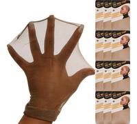 BEEOS Lot de 24 bonnets de perruque HD invisibles ultra fins et extensibles pour perruques avec dentelle frontale Marron foncé