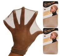 BEEOS Lot de 4 bonnets de perruque HD invisibles ultra fins et extensibles pour perruques avec dentelle frontale Marron foncé