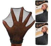 BEEOS Lot de 4 bonnets de perruque noirs SKINLIKE HD, invisibles et transparents, respirants, ultra fins et extensibles pour perruques avec dentelle frontale, bonnet chauve pour femme