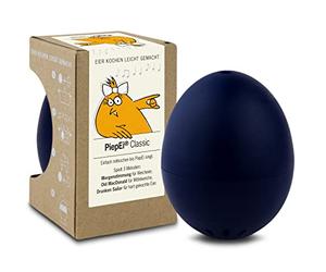 BeepEgg Classic Bleu Foncé - Minuteur Chantant pour la Cuisson des œufs - Cuiseur d’œufs 3 cuissons - Œuf minuteur Musical avec 3 mélodies - Gadget de Cuisine Amusant - PiepEi