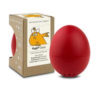 PiepEi Classic Rouge - Minuteur à œufs Chantant pour Cuisiner - Cuiseur à œufs pour 3 degrés de dureté - Œuf bip avec 3 mélodies - Oeuf de Cuisine drôle - Musique Eggtimer - Brainstream