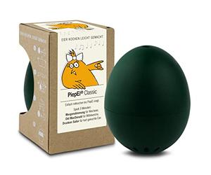BeepEgg Classic Vert Foncé - Minuteur Chantant pour la Cuisson des œufs - Cuiseur d’œufs 3 cuissons - Œuf minuteur Musical avec 3 mélodies - Gadget de Cuisine Amusant - PiepEi