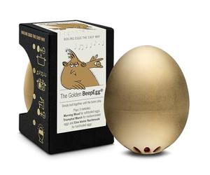 BeepEgg Doré - Minuteur Chantant pour la Cuisson des œufs - Cuiseur d’œufs 3 cuissons - Cadeau Noces d’Or - Œuf de Cuisson Amusant - Minuteur Musical - PiepEi