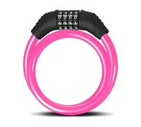 Antivol Trottinette Et Vélo - Beeper - Câble 60 Cm - Code 4 Chiffres - Rose