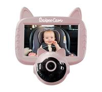 BEEPER BABEECAM 1 - Caméra Voiture Bébé avec Écran 4,3″, Vision Nocturne Automatique, Caméra Chat pour Siège Arrière, Surveillance Bébé en Voiture, Installation Facile - Couleur Rose ou Noire (Noir)