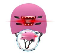 Beeper - BEEPER Casque Velo, Trottinette avec Feux Avant et Arriere integres ME135 (Rose, S)
