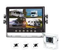 BEEPER Lot de 4 Caméras de recul avec écran LCD 7'' - Angle 140° / 170°