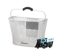 BEEPER - Panier en métal Blanc pour vélos & trottinettes Support de Fixation - Support de Fixation Guidon pour vélos