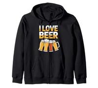 Beer Athusiasts I Love Beer Cheers Sweat à Capuche