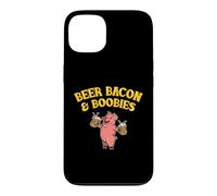Beer Bacon & Boobies Pig Lover Funny Foodie Things I Love Coque pour iPhone 13