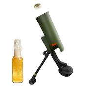 Beer Bottle Mortar Bottle Opener, 51mm Mortar Push Down Action Bottles Cap, Funny Heavy-Duty Cap, Hands-Free Bottles Opener Tool for Home Bar, Party and Man Cave Desk Decor