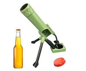 Beer Bottle Mortar Bottle Opener with Cap Launchers, Funny 51mm Mortar-Design Beer Bottles Opener for Bar Home Decor