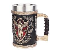 Beer Cup - Resin Stainless Steel 500ml Portable Drinkware Mug, Vintage Style Tea Cup Water Container with Metal Liner, Decorative Beverage Tankard for Coffee Beer Tea