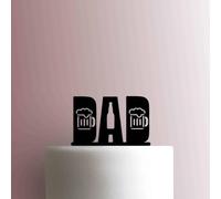 Beer Dad Décoration de gâteau en acrylique Jaune 20,3 cm de large