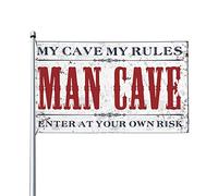 Beer Decor Wrning Enter at Your Own Risk Drapeau Drapeaux pour Man Cave Panneaux extérieurs et Décor (Taille : 60 x 90 cm)