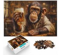Beer Drinker Monkey Puzzle 1000 Pièces, Cadeau Nouvel an, 1000pcs (40x28cm) | Pour les soirées calmes : Puzzle pour adultes de 1000 pièces ; quand un loisir concentré aide à décrocher.